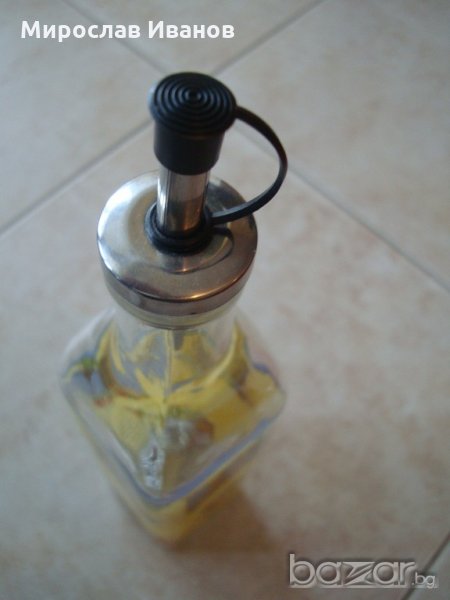 стъклена бутилка за оцет / ретро стил / , снимка 1
