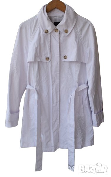 Fabiani дамски бял шлифер палто с колан , снимка 1
