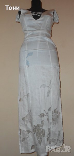 100 % лен дамска рокля Косара стил, снимка 1
