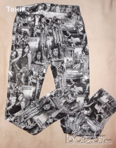Панталон на модни надписи М размер , снимка 1 - Панталони - 19676000