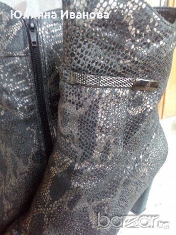 Елегантни боти от естествена кожа, снимка 4 - Дамски боти - 20186639
