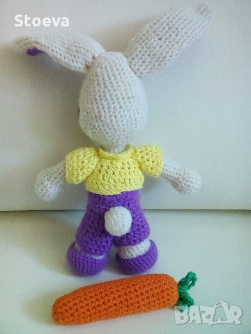 Кукла Зайко - Байко с морковче, снимка 7 - Кукли - 23667112