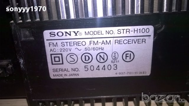 Sony str-h100-stereo receiver-made in japan-внос швеицария, снимка 12 - Ресийвъри, усилватели, смесителни пултове - 12855350