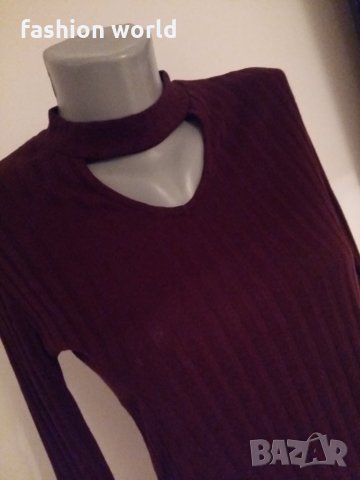 Дамска блуза  бордо, снимка 3 - Блузи с дълъг ръкав и пуловери - 23366403