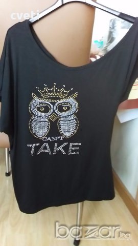 Блузка с паднал ръкав М-Л