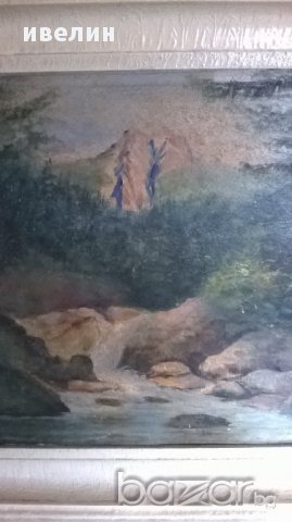 стара картина-пейзаж, снимка 5 - Картини - 12535543