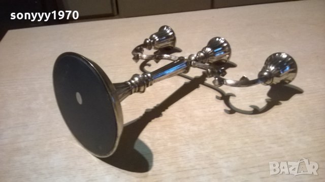 Silver plated-made in hong kong-антика-свещник- внос швеицария, снимка 14 - Колекции - 24209220