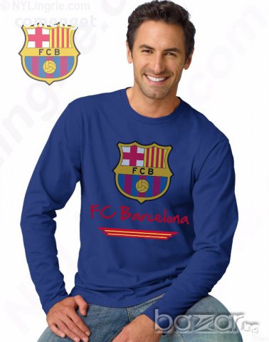 ЗА ФЕНОВЕ! Блузи на Барселона / Barcelona с дълъг ръкав! Бъди различен, поръчай модел с Твоя снимка!