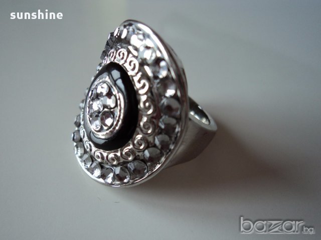 Промоция! Сребрист пръстен с елементи Сваровски, снимка 6 - Пръстени - 10086654