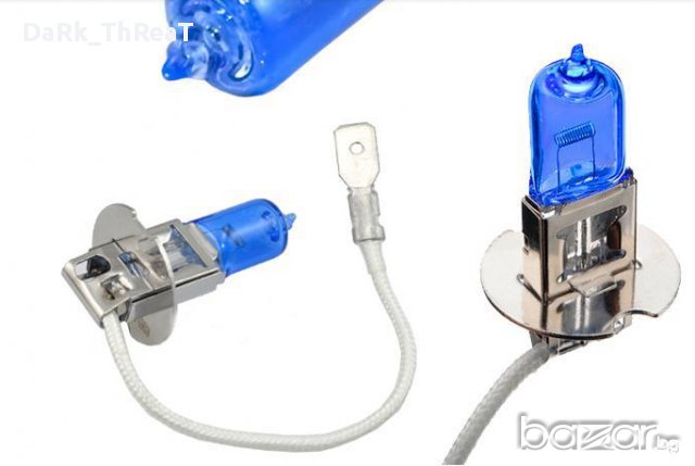 Халогенни бели автомобилни крушки H3 100W, снимка 2 - Аксесоари и консумативи - 10075559