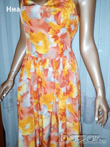 Свежа рокля с флорални мотиви- М/ L, снимка 3 - Рокли - 20600151