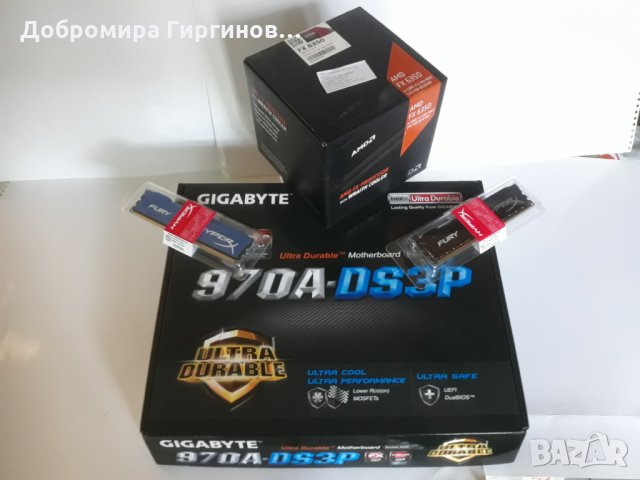 Продавам геймърска дънна платка Gigabyte 970A DS3P с или без оборудване., снимка 4 - Дънни платки - 25622370