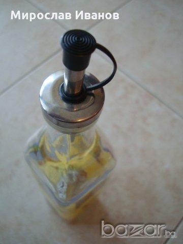 стъклена бутилка за оцет / ретро стил / , снимка 1
