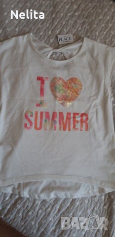Намалена - Тениска за момиче - размер 7/8 год, снимка 1 - Детски тениски и потници - 22461037