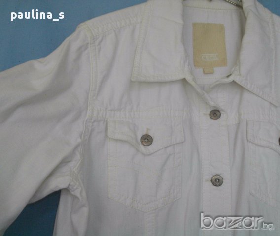 Бяло дънково яке "Cecil"® / голям размер , снимка 3 - Якета - 14316437