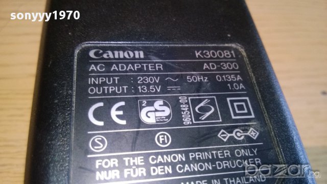 canon 13.5v/1amper-захранващ адаптер-внос швеицария, снимка 4 - Други - 11097079