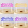 ♥ Happy BIRTHDAY ♥ надпис мек топер на клечки за рожден ден украса за торта, снимка 1 - Декорация - 18582379