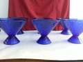 чаши купи кобалтово синьо стъкло, снимка 3