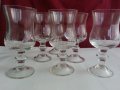 Стъклени чаши чашки за ракия  аперитив, снимка 1 - Антикварни и старинни предмети - 20291625