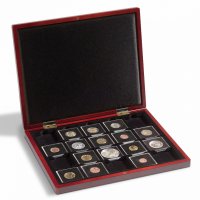  луксозна дървена кутия Volterra 20 монети в капсули, снимка 1 - Нумизматика и бонистика - 25135546