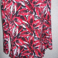 Блуза в червено с черно боди L, XL размер, снимка 3 - Блузи с дълъг ръкав и пуловери - 19063948