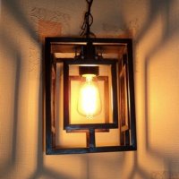 Висяща декоративна дървена лампа, снимка 3 - Полилеи - 21772308
