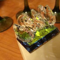  Великолепна колекционерска кристална фигура цветен сваровски , снимка 5 - Статуетки - 22879541