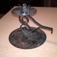 Метален свещник-17х13см, снимка 9 - Антикварни и старинни предмети - 17448696