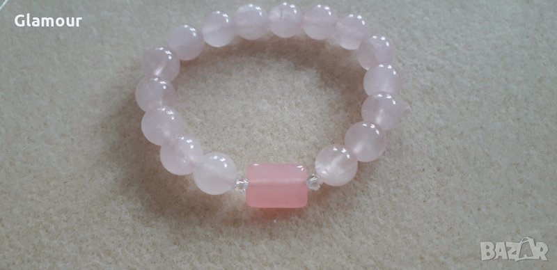 Гривна с розов кварц , снимка 1