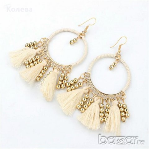 Нови обеци с пюскюли, снимка 3 - Обеци - 16885113