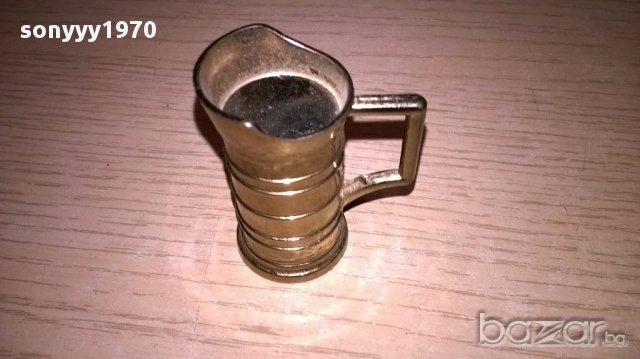 миниатюра ретро колекция-халба -мед/месинг-5х4х2.5см-внос швеицария, снимка 4 - Антикварни и старинни предмети - 17329788