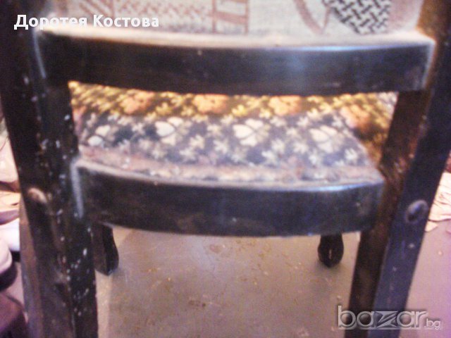 Стар дървен стол, снимка 11 - Антикварни и старинни предмети - 10403906
