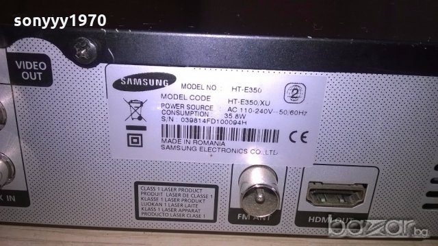 samsung ht-e350 dvd/usb/hdmi receiver-внос швеицария, снимка 12 - Ресийвъри, усилватели, смесителни пултове - 18304851