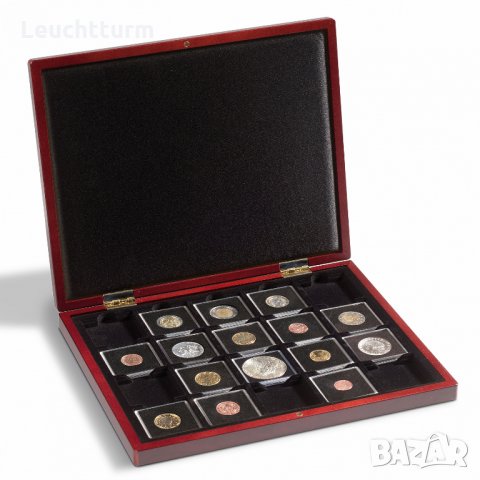  луксозна дървена кутия Volterra 20 монети в капсули