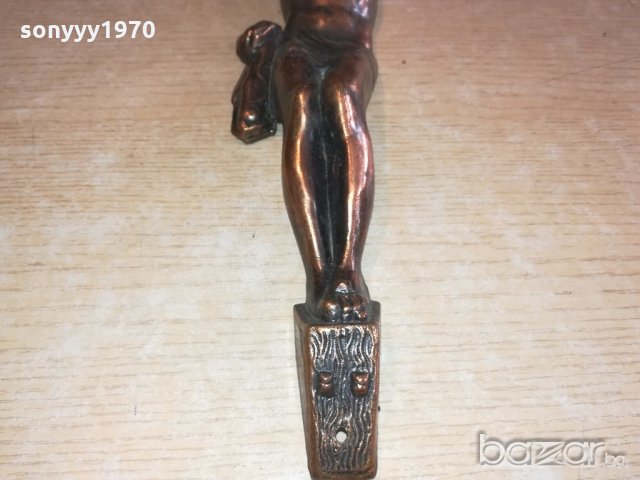 ретро колекция-христос-мед/месинг-внос швеицария-36х24см, снимка 11 - Антикварни и старинни предмети - 21104999