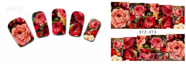 # 6  МОДЕЛ 50 БР ЦВЕТЯ татос ваденки водни стикери за нокти маникюр, снимка 8 - Продукти за маникюр - 15235174