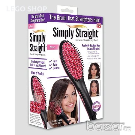керамичен четка за изправяне на коса Simply straight, снимка 3 - Преси за коса - 19832627