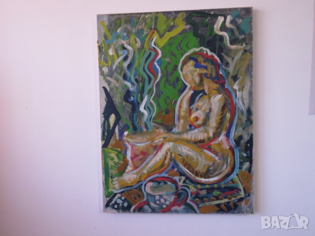 картина еротика и красота на едно голо тяло  - маслени бой и платно . 18 + секс еротика