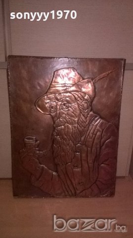 Картина-мед/месинг-62х45см-внос швеицария, снимка 8 - Антикварни и старинни предмети - 18643884