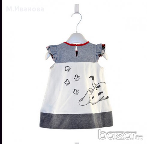 Рокля "Далматинче" 1-2-3-4-5 години, снимка 6 - Бебешки рокли - 17292440