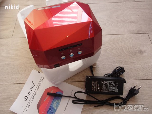 36W комбинирана с таймер UV & LED лампа диамант с троен таймер Led / uv за нокти маникюр, снимка 2 - Продукти за маникюр - 14170984