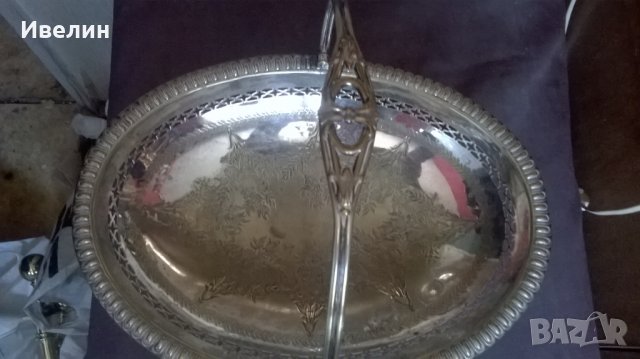 стара посребрена купа арт деко, снимка 3 - Антикварни и старинни предмети - 25718512