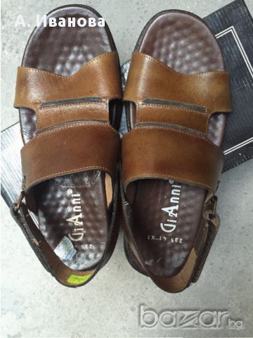 Мъжки сандали естествена кожа “GiAnni”, снимка 1 - Мъжки сандали - 15835551