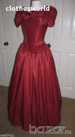 Бална рокля във викториански стил вишнев цвят, снимка 10 - Рокли - 11690479