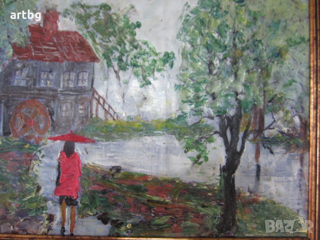 Автентична картина "Воденицата", снимка 3 - Картини - 24741891