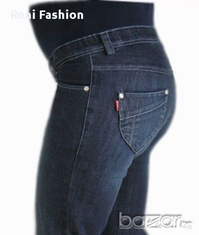 Дънки за макси дами и бременни 0111 прав силует, снимка 5 - Дрехи за бременни - 9203126