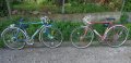 Два броя ретро велосипеда бегачи Спутник ХВЗ 1983 г, Турист Спорт ХВЗ 1990 г СССР, снимка 1 - Велосипеди - 25688119