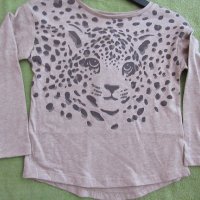 Блуза за момиче Н&М с ефектен тигров принт размер 98/104, нова , снимка 1 - Детски Блузи и туники - 17450208