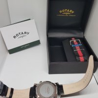 Rotary Aviator Chrono - Red / чисто нов часовник Ротари Авиатор - 2 бр. каишки / 100% оригинален, снимка 13 - Мъжки - 22835212