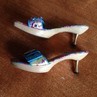 Цветни сандали на ток DARIS, снимка 3 - Сандали - 9562947